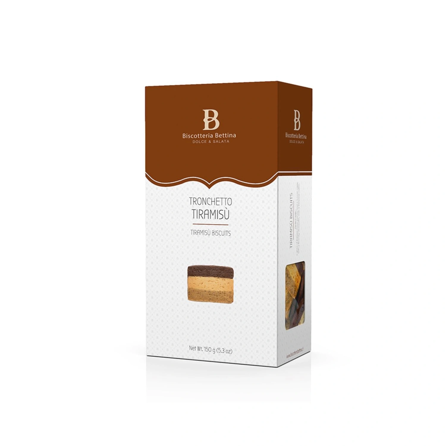 Biscotti Tronchetto Tiramisù Cioccolato, Vaniglia e Caffè - Bettina 150 g Biscotti Tronchetto Tiramisù Cioccolato, Vaniglia e Caffè - Bettina 150 g