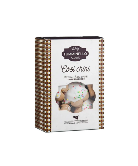 Biscotti Cosi Chini ripieni ai Fichi, Mandorle e Cioccolato - Tumminello 320 g