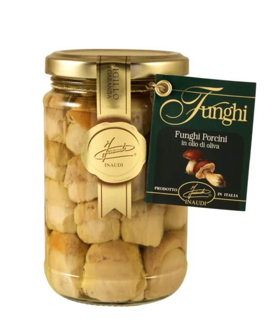 Funghi Porcini Interi in Olio d'Oliva - Inaudi 280 g