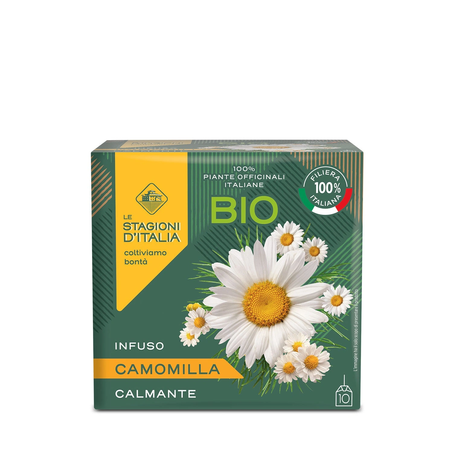 Infuso di Camomilla BIO Filiera Italiana - Le Stagioni d'Italia 10 filtri Infuso di Camomilla BIO Filiera Italiana - Le Stagioni d'Italia 10 filtri