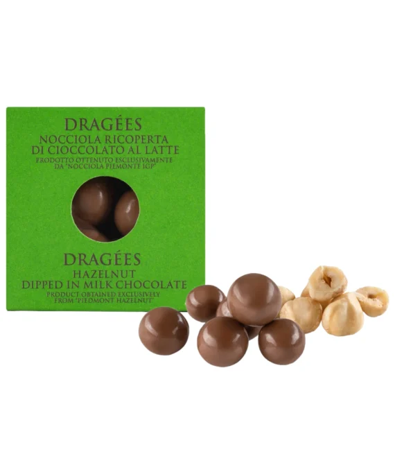 Nocciola IGP del Piemonte rivestita di Cioccolato al Latte 36% - T'a Milano 120 g