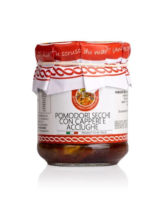 Pomodori Secchi Sott'Olio con Capperi e Acciughe - Agripantel 180 g