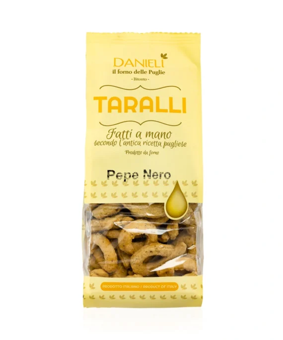 Taralli Tradizionali al Pepe Nero - Danieli 240 g