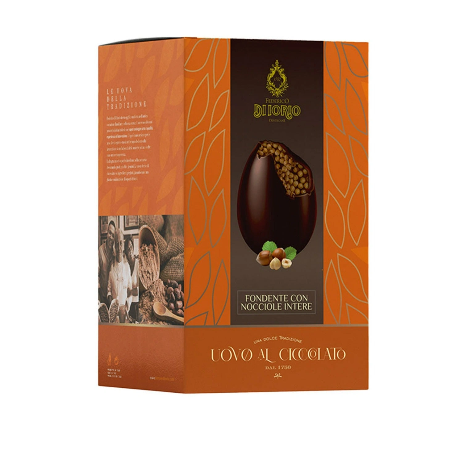 Uovo di Cioccolato Fondente con Nocciole Intere - Di Iorio 450 g Uovo di Cioccolato Fondente con Nocciole Intere - Di Iorio 450 g