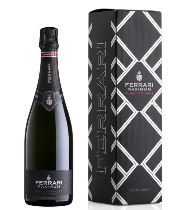 Vino Spumante Ferrari Maximum Blanc De Blancs Magnum con astuccio