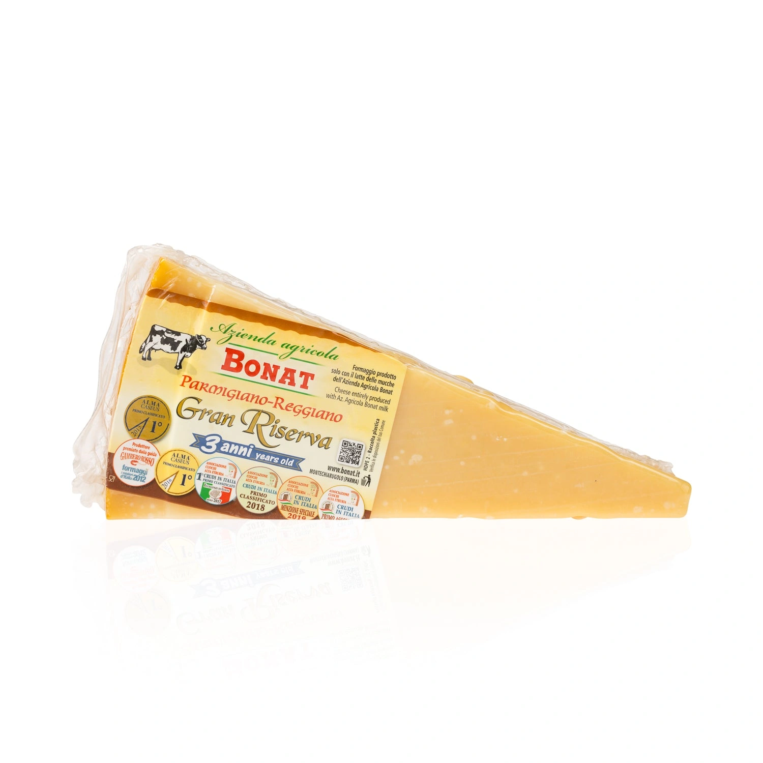 Parmigiano Reggiano Bonat Gran Riserva Extra stagionato 3 anni 4 spicchi - 2 kg 1
