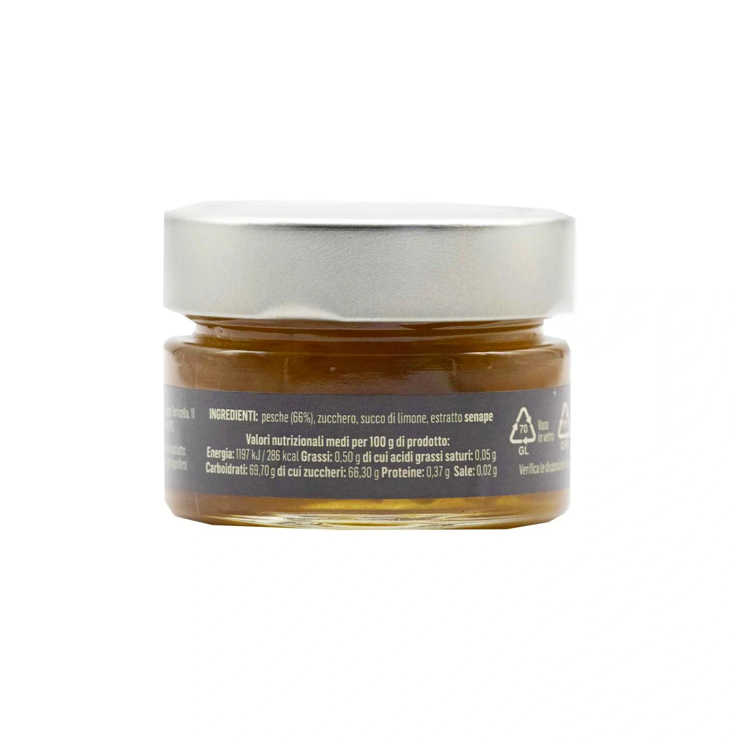 Mostarda Piccante di Pesche - Bottega Pavesi 150 g 1 Mostarda Piccante di Pesche - Bottega Pavesi 150 g 1