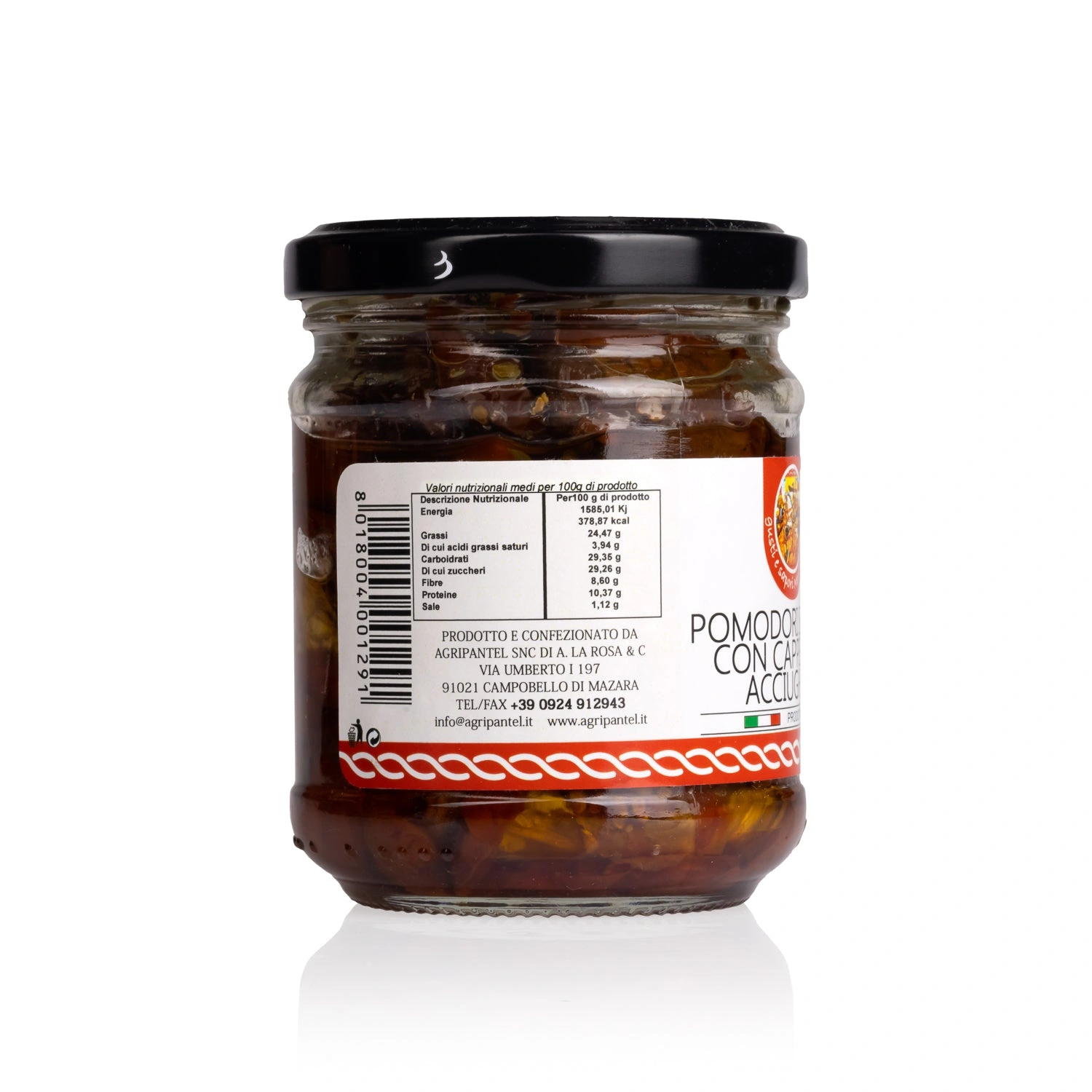 Pomodori Secchi Sott'Olio con Capperi e Acciughe - Agripantel 180 g 1 Pomodori Secchi Sott'Olio con Capperi e Acciughe - Agripantel 180 g 1