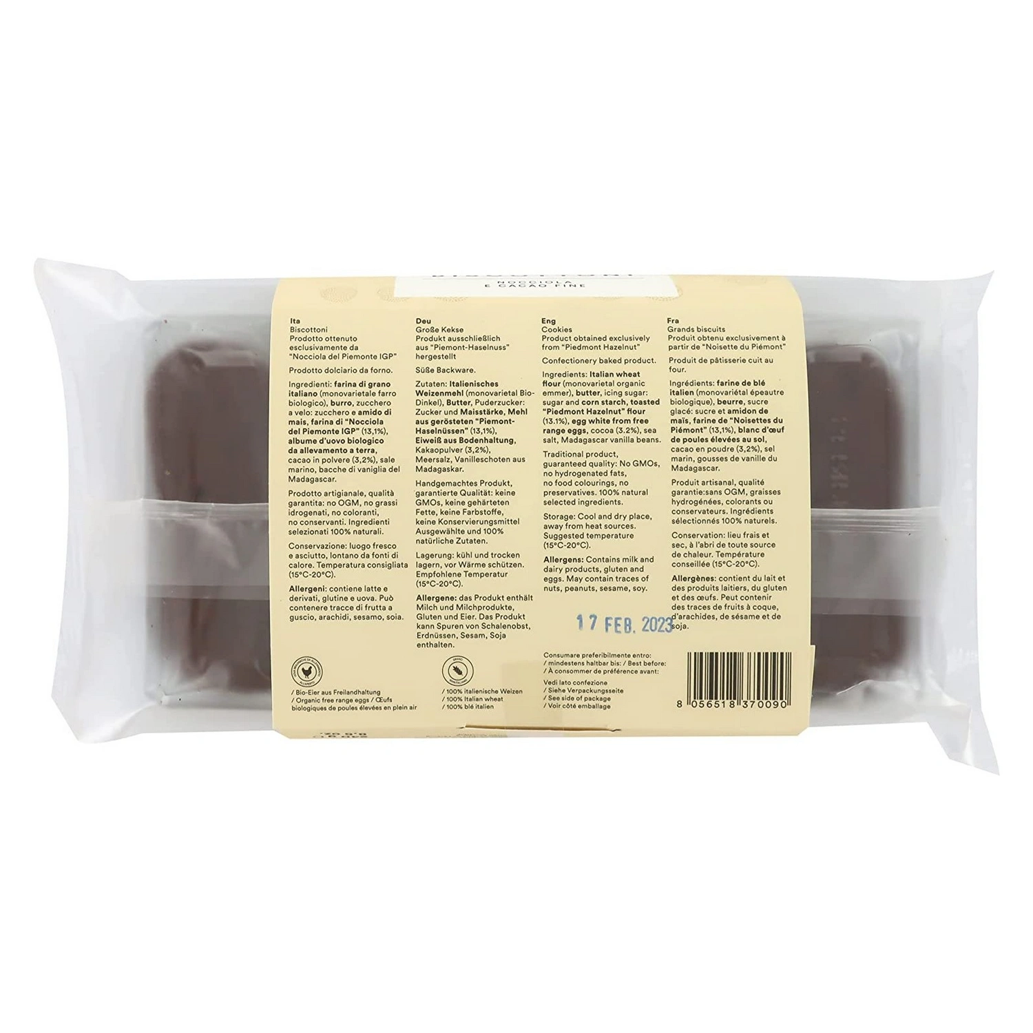 Biscottoni n. 2 Nocciola e Cacao Fine - Pintaudi 240 g 1 Biscottoni n. 2 Nocciola e Cacao Fine - Pintaudi 240 g 1