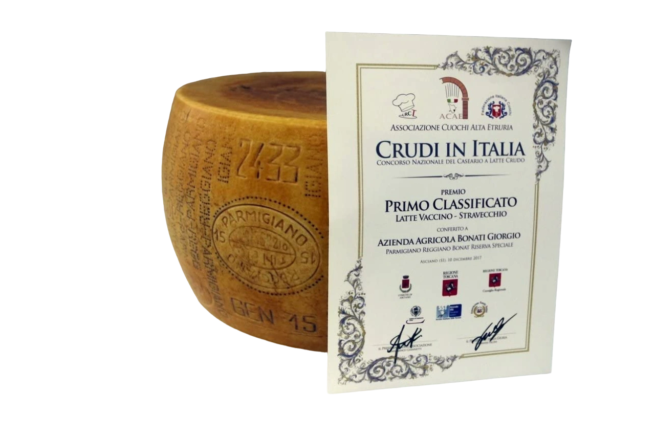 Parmigiano Reggiano Bonat Gran Riserva Extra stagionato 3 anni 4 spicchi - 2 kg 1