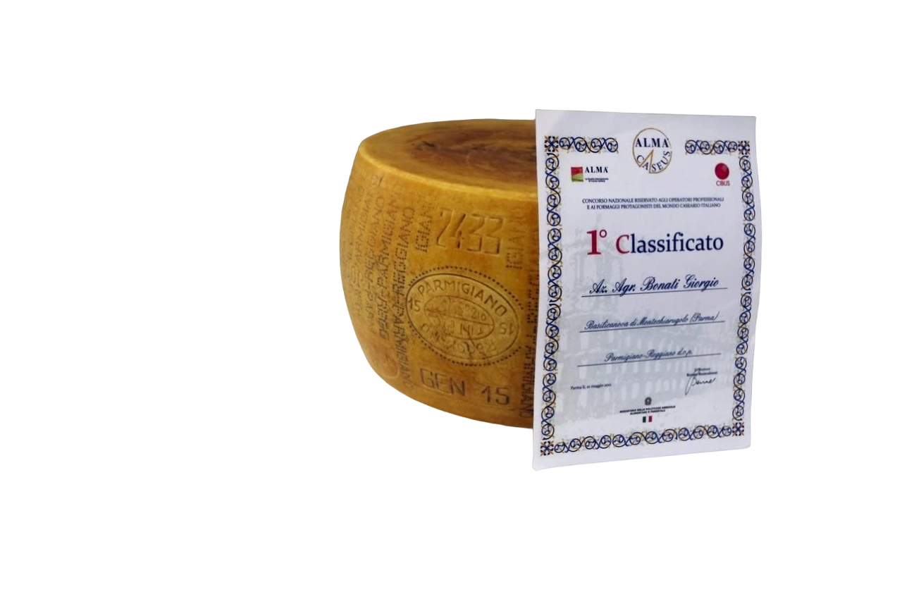 Parmigiano Reggiano Bonat Gran Riserva Extra stagionato 3 anni 4 spicchi - 2 kg 1