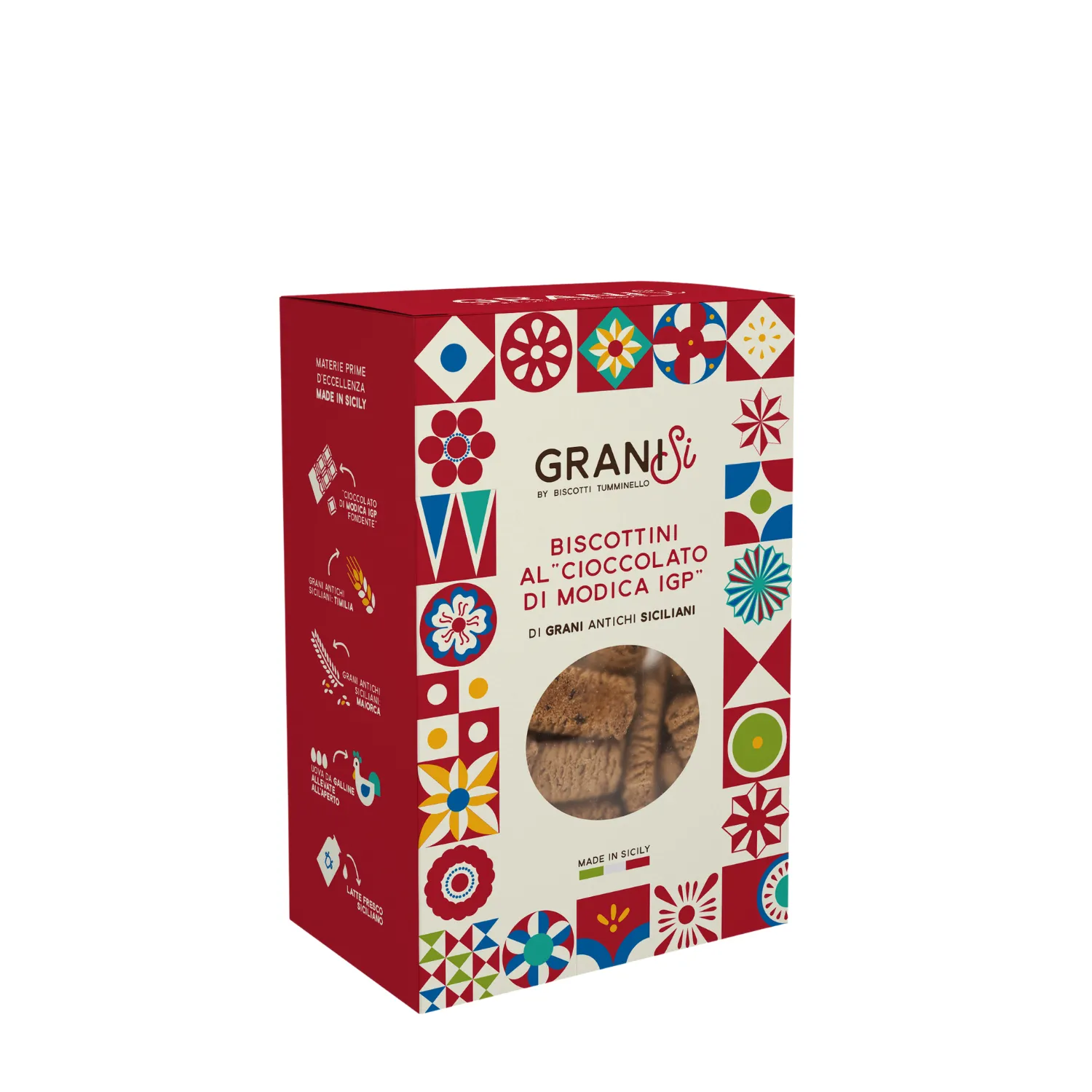 Biscottini al Cioccolato di Modica - Linea Granisì 210 g Biscottini al Cioccolato di Modica - Linea Granisì 210 g