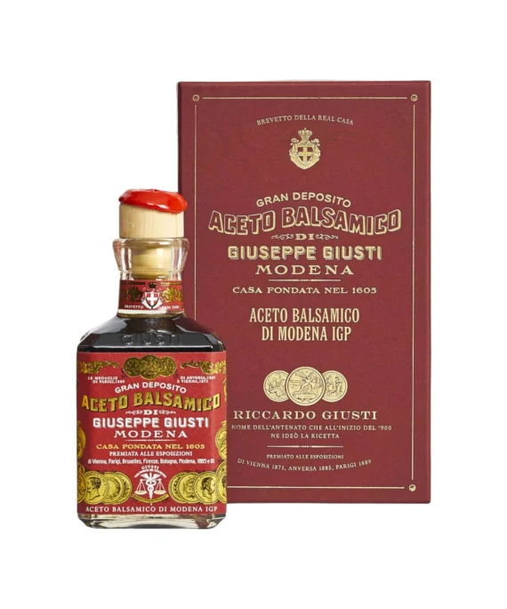 Aceto Balsamico di Modena Riccardo Giusti IGP 3 Medaglie d'Oro con Astuccio - Giusti 250 ml