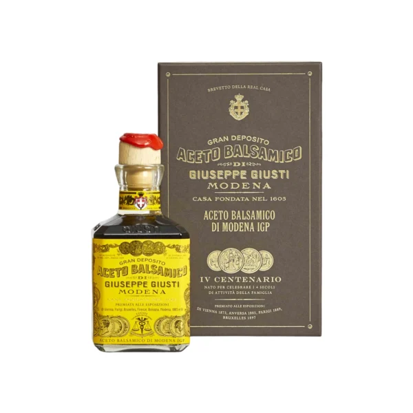Aceto Balsamico Quarto Centenario IGP 4 Medaglie d'Oro con Astuccio - Giusti 250 ml