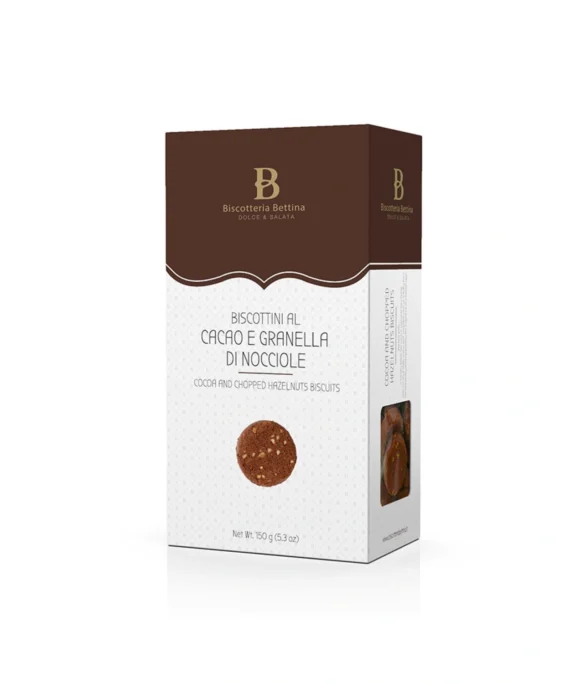 Biscotti al Cacao e Granella di Nocciole - Bettina 150 g