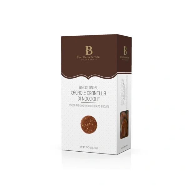Biscotti al Cacao e Granella di Nocciole - Bettina 150 g