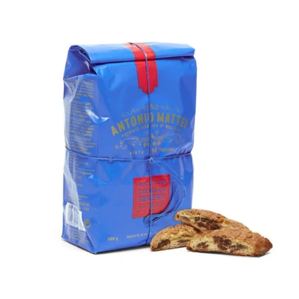 Biscotti Cantucci con gocce di Cioccolato Fondente - Mattei 250 g