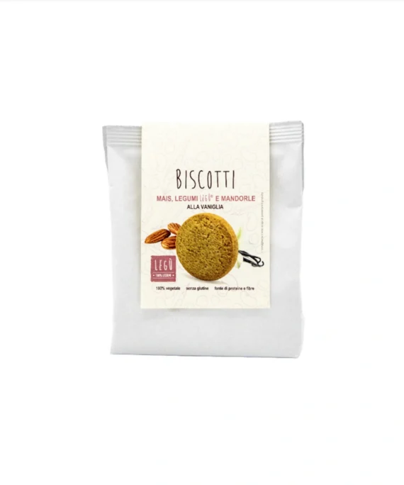 Biscotti di Mais Mandorla e Legumi alla Vaniglia - Legù 140 g