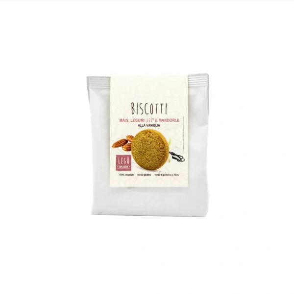 Biscotti di Mais Mandorla e Legumi alla Vaniglia - Legù 140 g