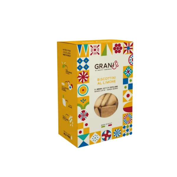 Biscottini al Limone di Grani Antichi Siciliani Senza Latte - Tumminello 210 g