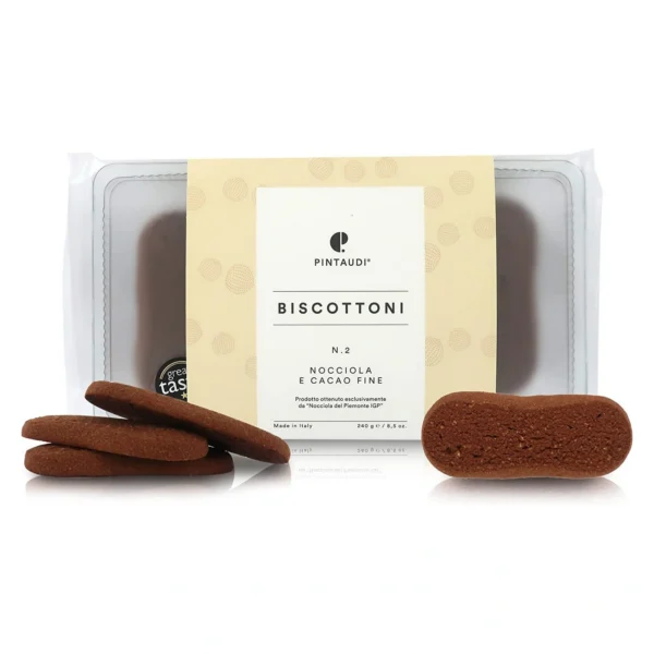Biscottoni n. 2 Nocciola e Cacao Fine - Pintaudi 240 g