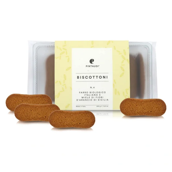 Biscottoni n. 4 Farro BIO Italiano e Miele di Fiori d'Arancio di Sicilia - Pintaudi 240 g