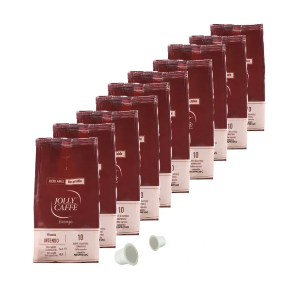 Capsule compatibili Nespresso Gusto Intenso - Jolly Caffè 100 pezzi