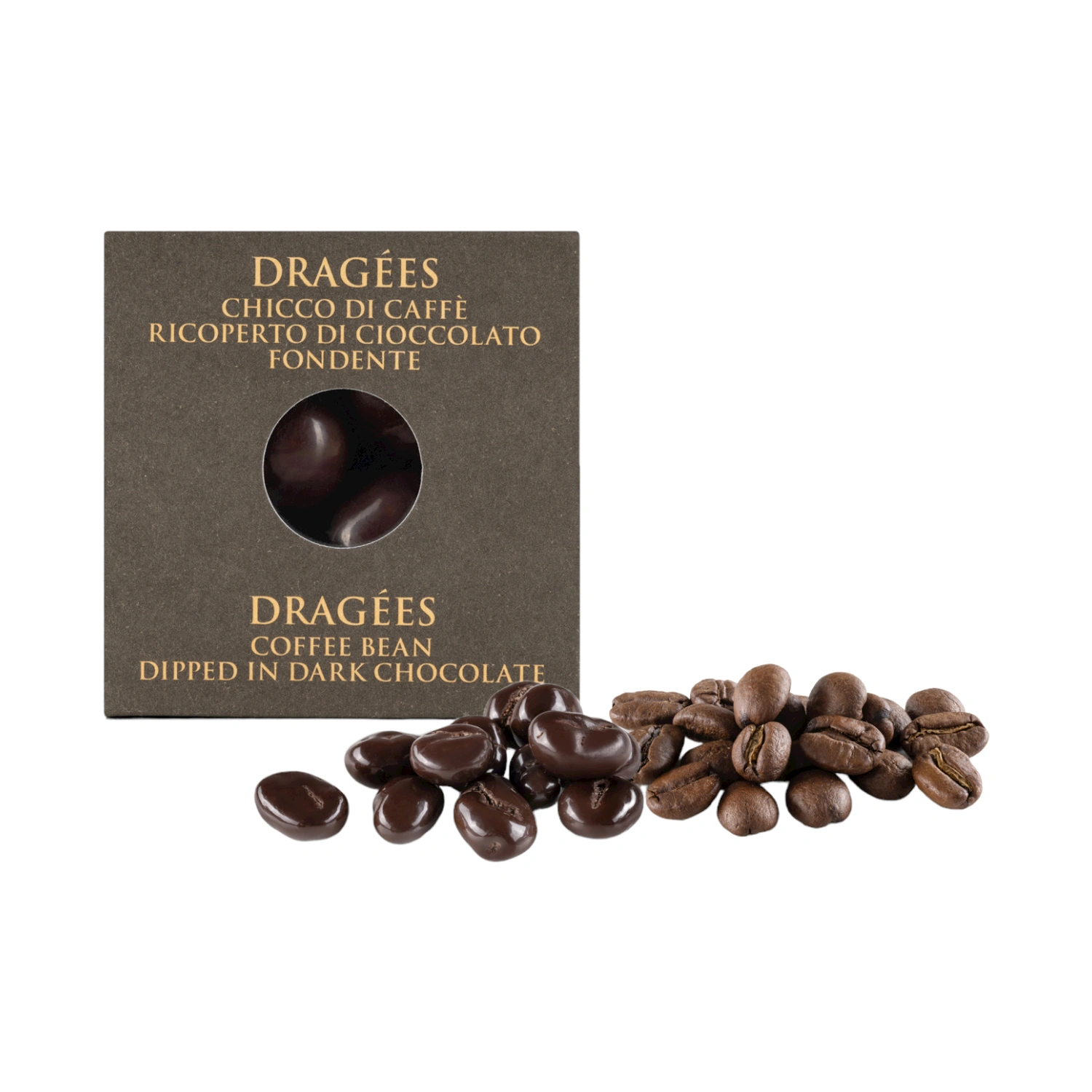 Chicco di Caffè rivestito di Cioccolato Fondente 66% - T'a Milano 120 g Chicco di Caffè rivestito di Cioccolato Fondente 66% - T'a Milano 120 g