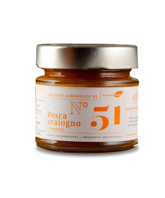 Chutney di Pesche, Scalogno e Mandorle n°51 - Brusadin 150 g