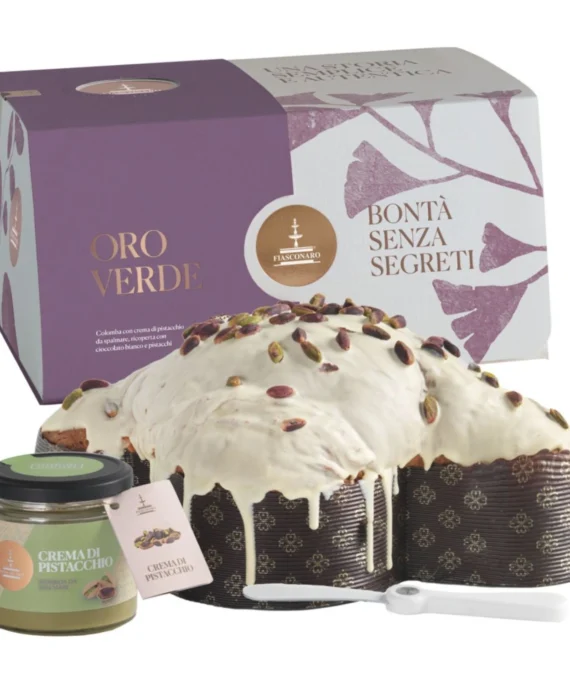 Colomba Oro Verde con Crema di Pistacchio e Spalmino - Fiasconaro 1 Kg