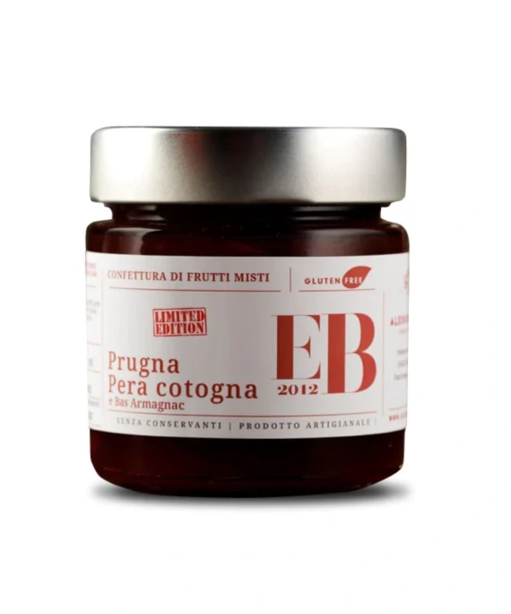 Confettura di Prugne, Pere Cotogne e Bas Armagnac EB - Brusadin 270 g