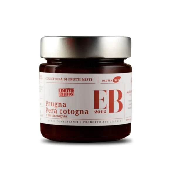 Confettura di Prugne, Pere Cotogne e Bas Armagnac EB - Brusadin 270 g