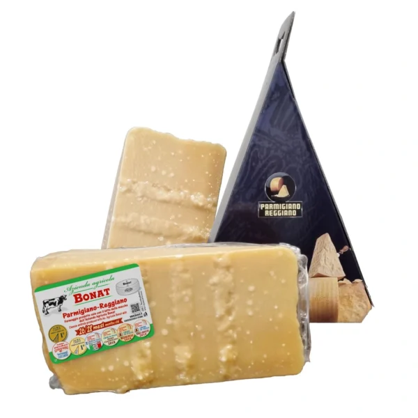 Confezione Parmigiano Reggiano Gran Riserva Bonat (1kg 26/28 mesi e 1kg 16 mesi)