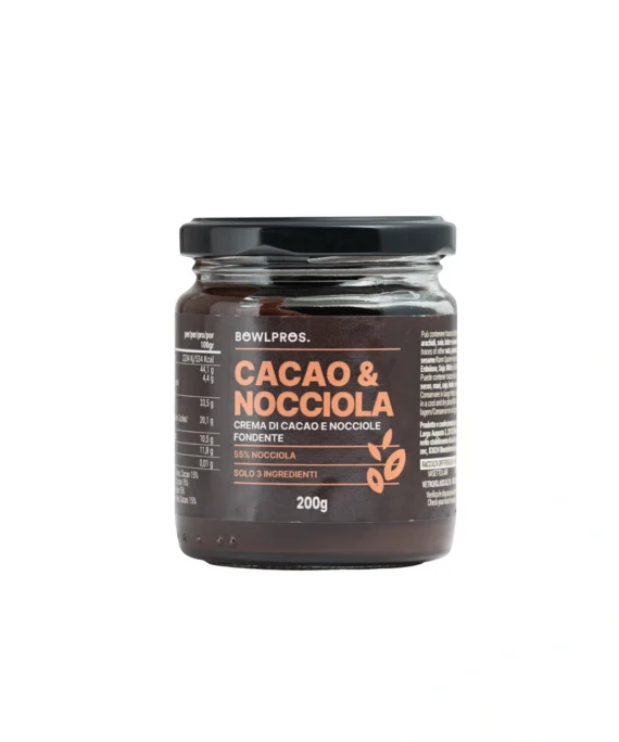 Crema Cacao & Nocciole Fondente - Bowlpros 200 g