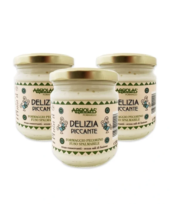 Crema di Formaggio Spalmabile Delizia Piccante - Argiolas 3x200 g