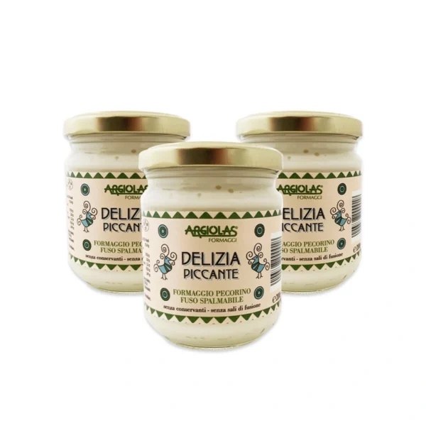 Crema di Formaggio Spalmabile Delizia Piccante - Argiolas 3x200 g