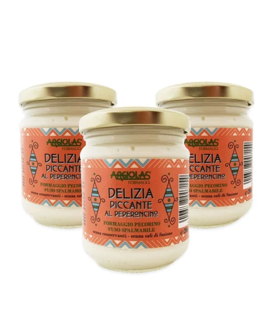 Crema di Formaggio Spalmabile Delizia Piccante al Peperoncino - Argiolas 3x200 g