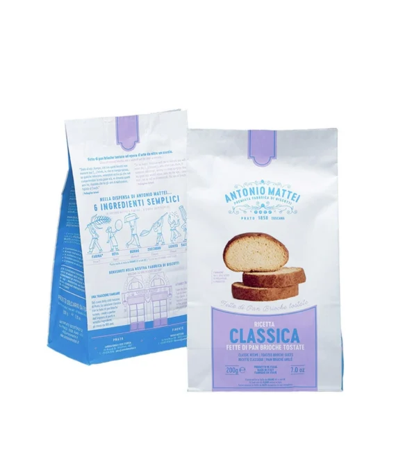 Fette di Pan Brioche Tostate Ricetta Classica - Mattei 200 g