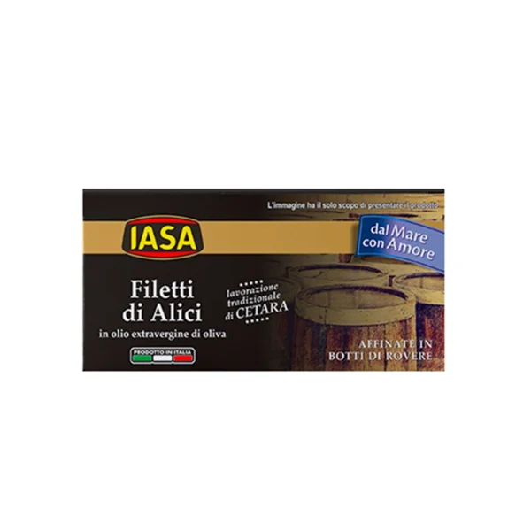 Filetti di Alici affinate in Botti di Rovere - Iasa 45 g