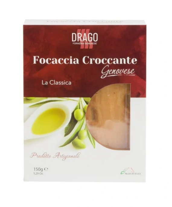 Focaccia Genovese Croccante all'Olio - Drago Forneria 150 g