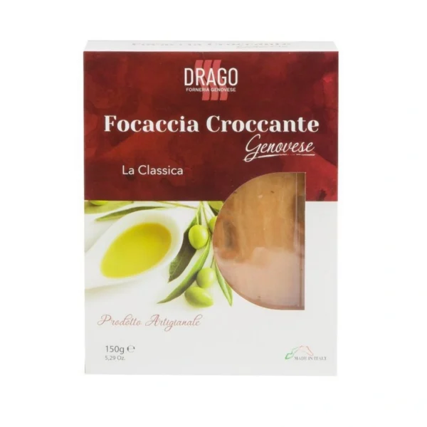 Focaccia Genovese Croccante all'Olio - Drago Forneria 150 g