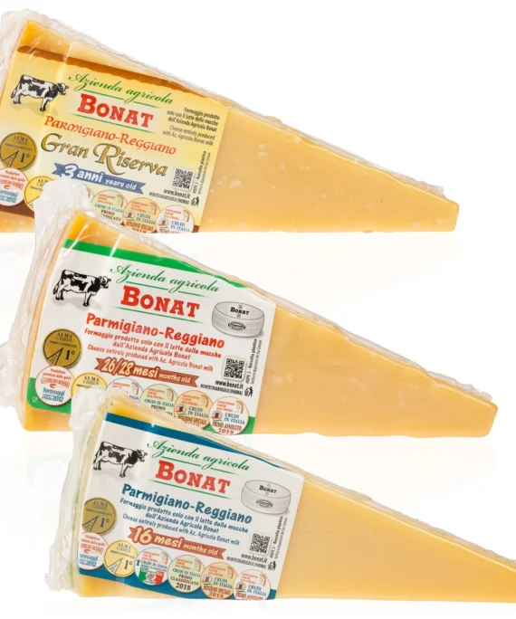 Parmigiano Reggiano Bonat 3 stagionature: 16 mesi - 26/28 mesi - 3 anni - 1.5 kg