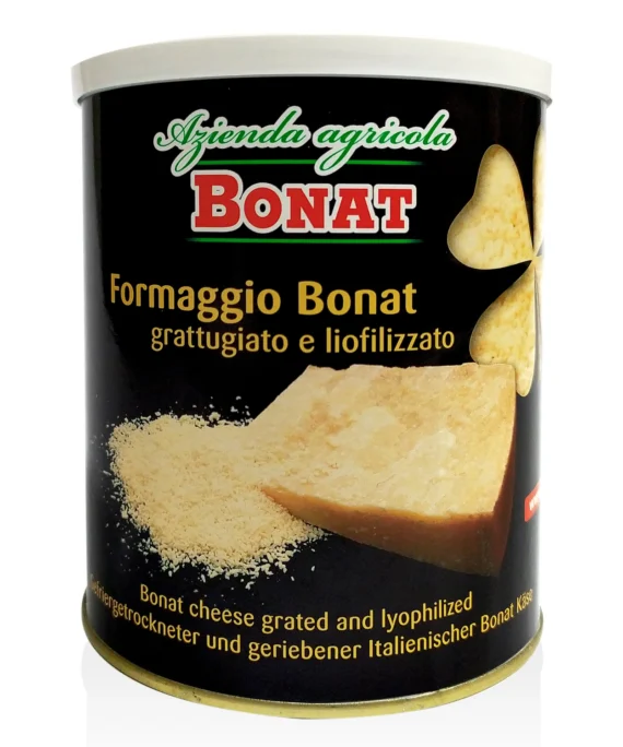 Formaggio Bonat Grattugiato e liofilizzato lunga conservazione- 3 barattoli - 900 g