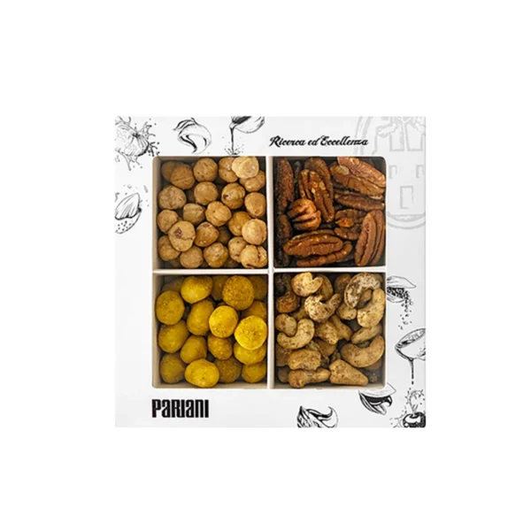 Kit Aperitivo Frutta Secca Speziata con Noce di Macadamia, Nocciola, Noce Pecan e Anacardi - Pariani 160 g