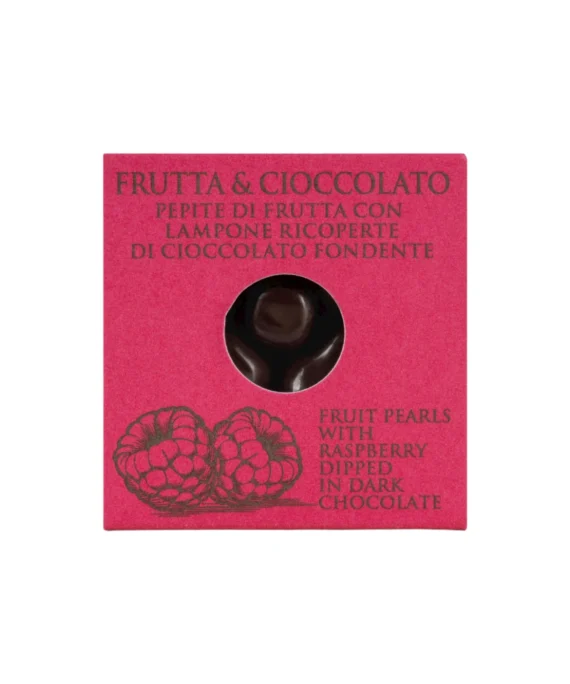 Dragées di Lamponi rivestiti di Cioccolato Fondente 66% - T'a Milano 60 g