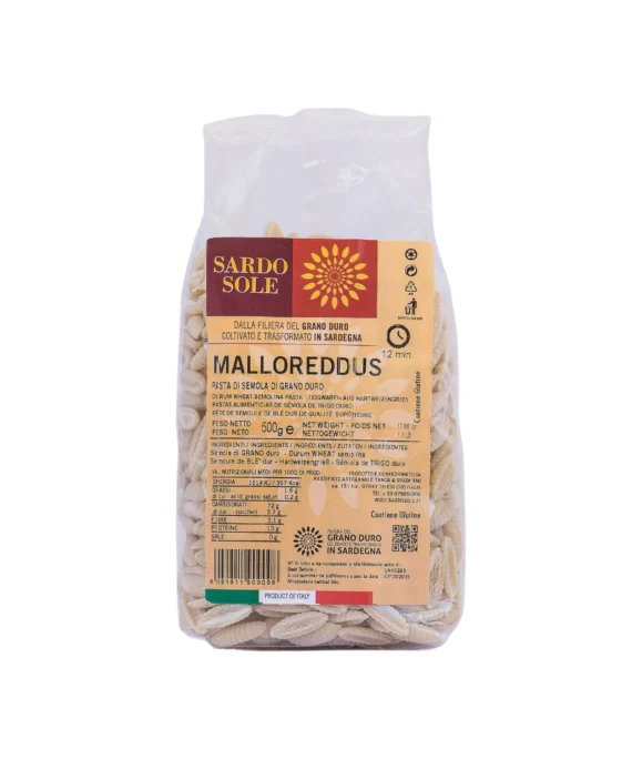 Pasta di Semola di Grano Duro Malloreddus - Sardo Sole 500 g