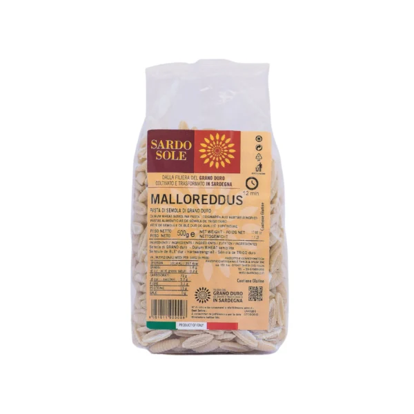 Pasta di Semola di Grano Duro Malloreddus - Sardo Sole 500 g