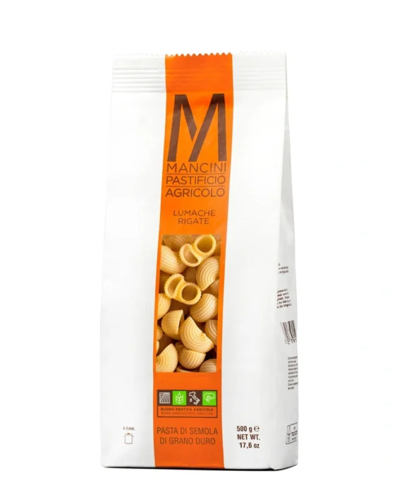 Lumache Rigate di Grano Duro - Mancini Pastificio Agricolo 500 g