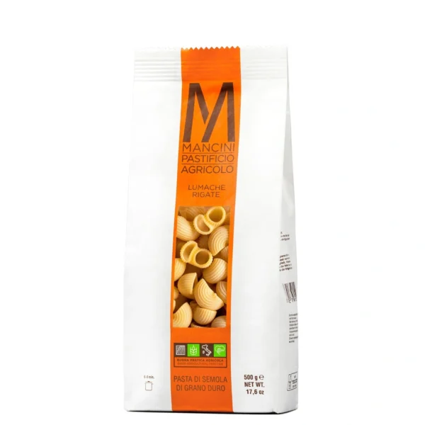 Lumache Rigate di Grano Duro - Mancini Pastificio Agricolo 500 g