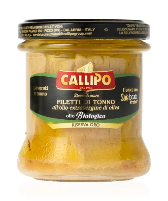 Filetti Di Tonno all'Olio EVO BIO Riserva Oro - Callipo 150 g